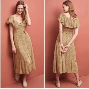Nwt Anthropologie bolano  animal‎ print dress